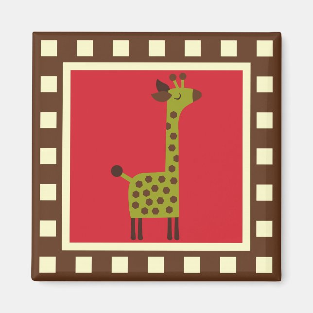 Imán Cute Animals Giraffe (Frente)