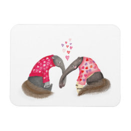 Imán Cute anteaters in love magnet