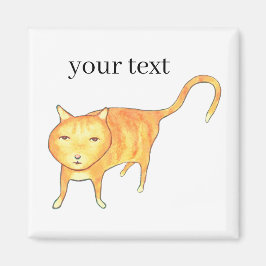 Imán Cute Apathetic Orange Cat