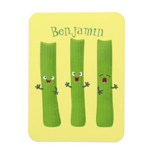 Imán Cute apio palitos trio verduras personalizados