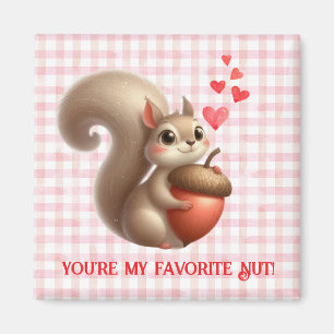 Imán Cute ardilla divertida día de San Valentín