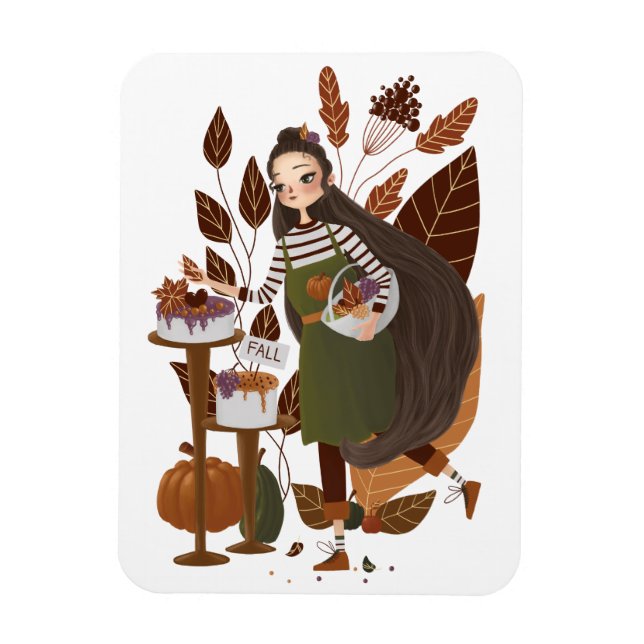 Imán Cute Autumn Baker (Vertical)