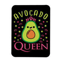 Cute Avocado Queen with Heart Keto Girl Cooking