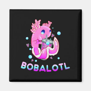 Imán Cute Axolotl Lover Bobalotl Boba Kawaii Anime Japa