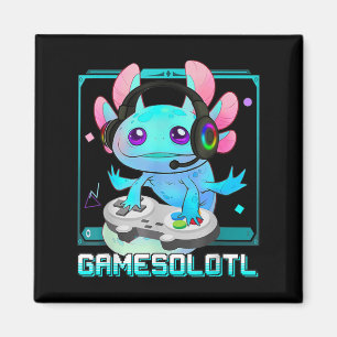 Imán Cute Axolotl Lover Gamesalotl Gaming Niños Axolotl