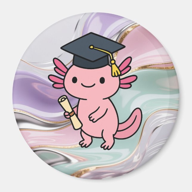 Imán Cute Axolotl Magnets – Kawaii Aquatic Animal Decor (Frente)
