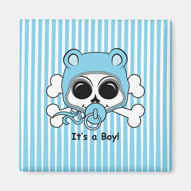 Imán Cute Baby Boy Skull (Frente)