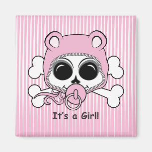Imán Cute Baby Girl Skull