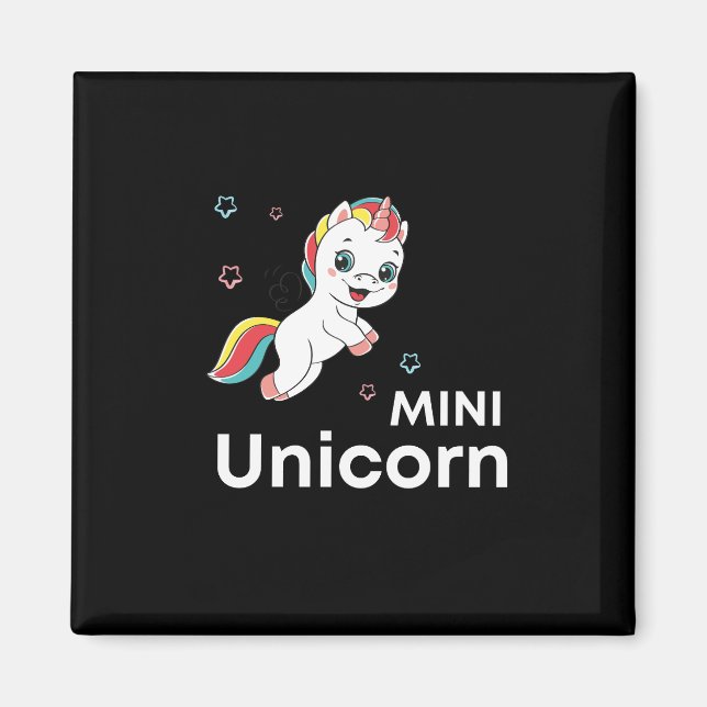 Imán Cute baby unicorn Moderno (Frente)