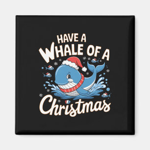 Imán Cute Ballena Santa Navidades Ocean Animal Lover Ho