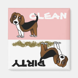 Imán Cute Beagle Clean Dirty Dishlavavajillas Magnet