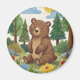 Imán Cute Bear Woodland Animal