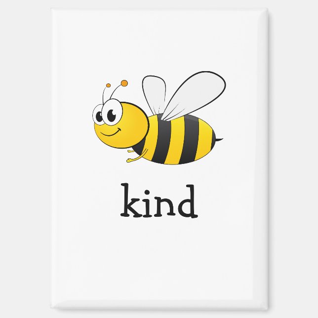 Imán Cute Bee Kind (Anverso)