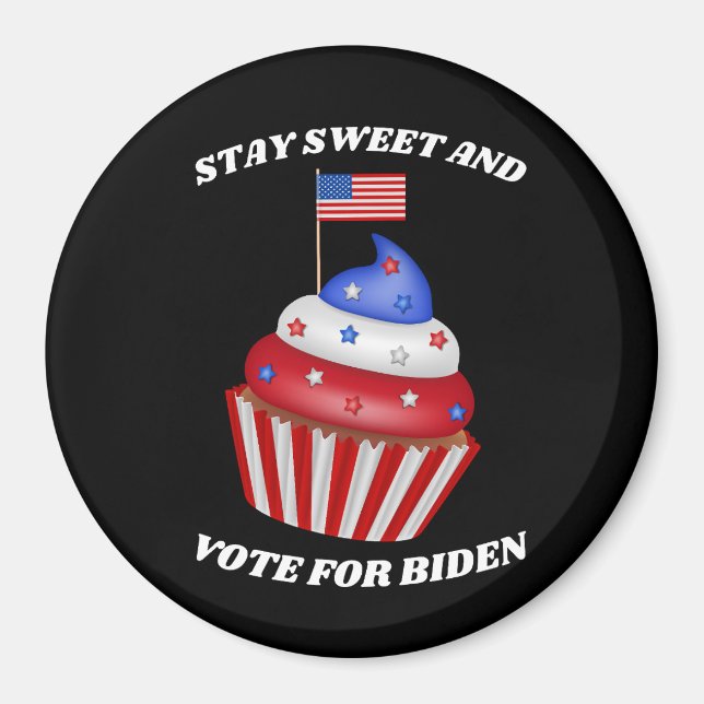 Imán Cute Biden Cupcake 2024 camiseta electoral (Frente)