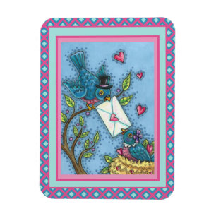 IMÁN CUTE BLUEBIRD SWEETHEARD, AMOR DE LA VALENTINA DE 