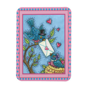 IMÁN CUTE BLUEBIRD SWEETHEARD, AMOR DE LA VALENTINA DE 