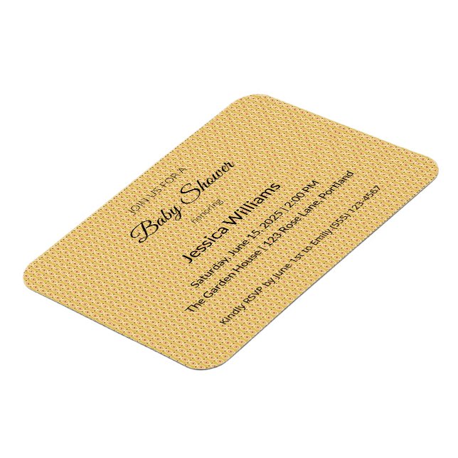 Imán Cute Boho Baby Shower Género neutro, Personalizabl (Lado Izquierdo)