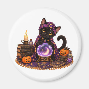Imán Cute Bombay Cat Fortune Teller Halloween