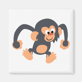 Imán Cute Bouncy Personalizado Chimpanzee Magnet