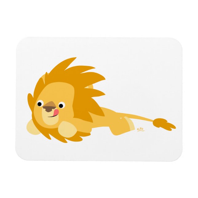 Imán Cute Bouncy Personalizado Lion Flexible Magnet (Horizontal)