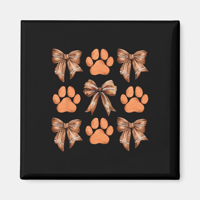 Imán Cute Bow Coquette Perro Paw Impresión Estética Per (Frente)