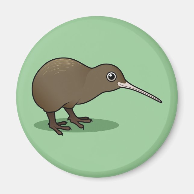 Imán Cute Brown Kiwi de Nueva Zelanda (Frente)