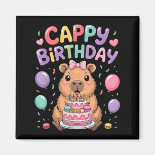 Imán Cute capybara fiesta de cumpleaños niña niños anim