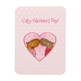 Imán Cute capybara Valentine's Day magnet