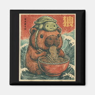 Imán Cute Capybara Y Mochila De Tortuga Ramen Kawaii Ca