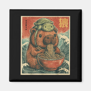 Imán Cute Capybara Y Mochila De Tortuga Ramen Kawaii Ca
