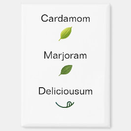 Imán Cute Cardamom Marjoram Delicious Refrigerator