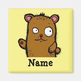 Imán Cute Cartoon Bear Waving