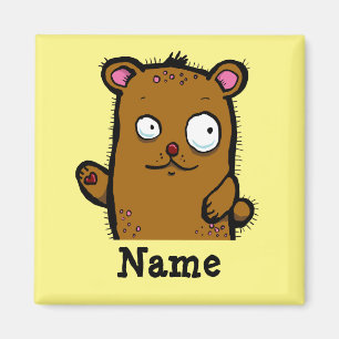 Imán Cute Cartoon Bear Waving