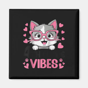 Imán Cute Cat 4º Grado Vibes Trajes Para Chicas-1º Día
