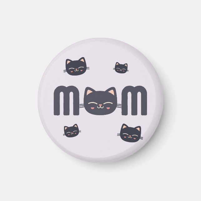 Imán Cute Cat MOM  (Frente)