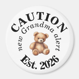 Imán Cute CAUTION new Grandma alert