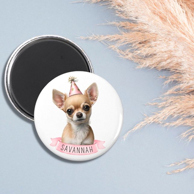Imán Cute Chihuahua con el nombre de un diseño capricho (Subido por el creador)