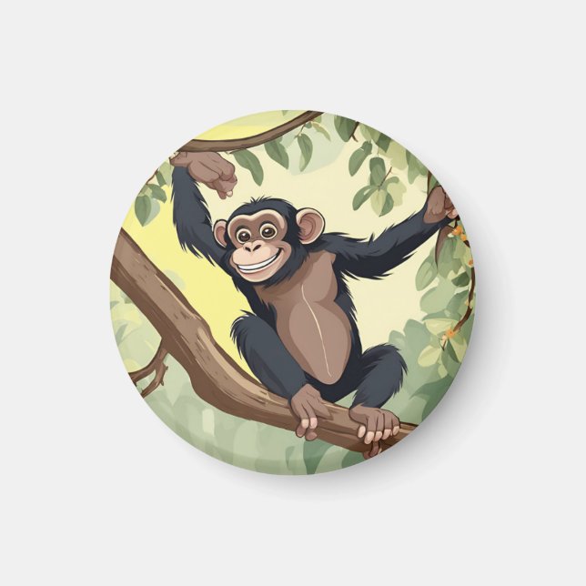 Imán Cute Chimpanzee (Frente)