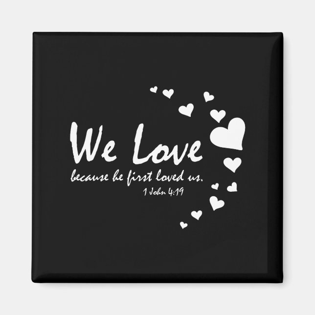 Imán Cute Christian Valentines Day Women Bible Verse He (Frente)