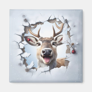 Imán Cute Christmas Reindeer Magnet