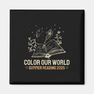 Imán Cute Color Our World Summer Reading 2025 Book Love