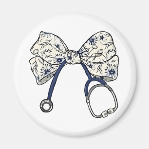 Imán Cute Coquette Bow Coquette Bow Nurse Enfermería