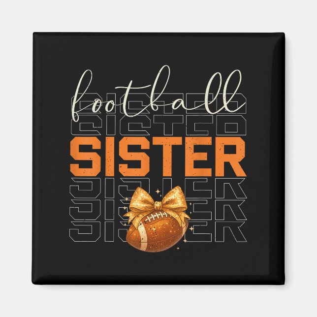 Imán Cute Coquette Bow Srt Fantasy Football Sister Foot (Frente)
