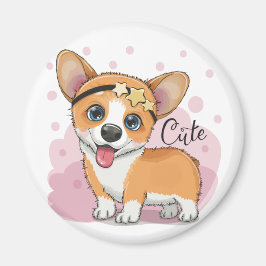Imán Cute Corgi