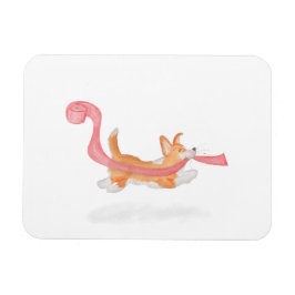 Imán Cute corgi puppy stealing toilet roll magnet