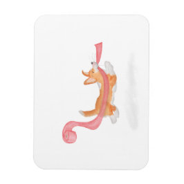 Imán Cute corgi puppy stealing toilet roll magnet