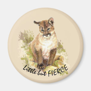 Imán Cute Cougar Mountain Leon Cat Kitten FIERTE CITA