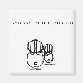 Imán Cute Couple Bunny Magnet | Estar De Su Lado