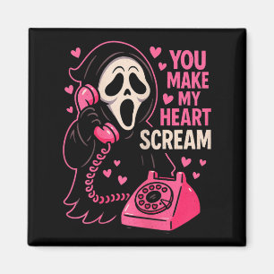 Imán Cute Creepy Horror Haz Que Mi Corazón Grite San Va