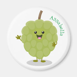 Imán Cute crema crema de manzana cherimoya personalizad